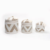 Lilys Set Of 3 Beaded Baskets With Tassel 8263