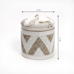 Lilys Set Of 3 Beaded Baskets With Tassel 8263