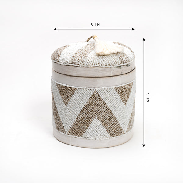 Lilys Set Of 3 Beaded Baskets With Tassel 8263