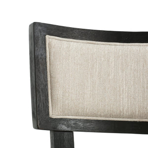 English Elm Christopher Knight Home® - Dining Chair Set Of 2 - Farmhouse Upholstered Design With Curved Back, Sustainable Rubberwood Frame 72642.00BGECHOC