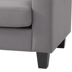 English Elm Cozy Gray Upholstered Club Chair with Track Arms for Reading Nooks and Living Rooms B078108258