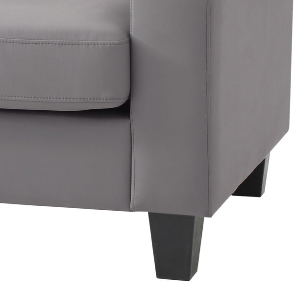 English Elm Cozy Gray Upholstered Club Chair with Track Arms for Reading Nooks and Living Rooms B078108258