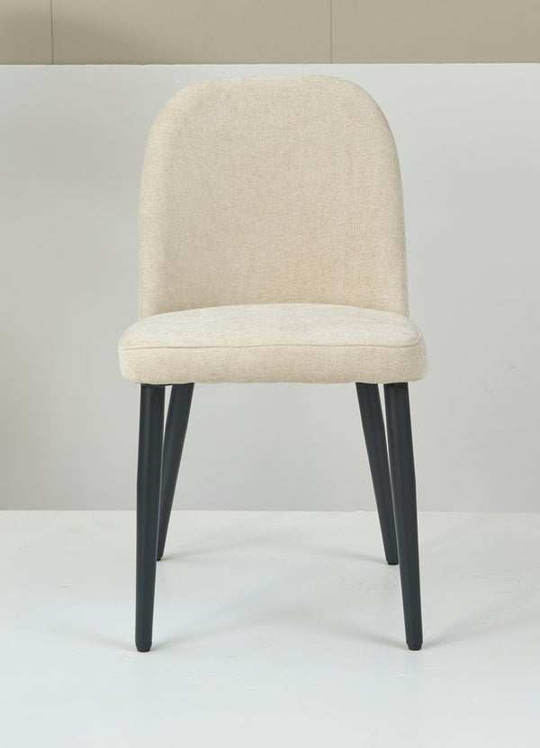 English Elm Dark Forest Green Chenille Armless Dining Chairs Set of 2 with Sleek Metal Legs T3967P423903