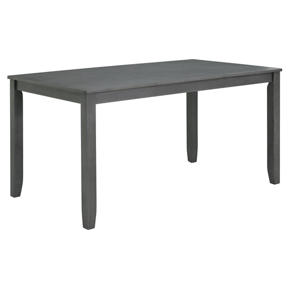 English Elm 6-Piece Modern Dining Table Set For 6 - Stylish Grey Wooden Table, Bench & Upholstered Chairs W1998S00066