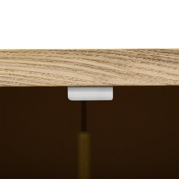 English Elm K&K Farmhouse Kitchen Island with 3D Wave Stripes Ash Veneer, Drop Leaf, Rolling Cart Storage Natural Wood N707P207916Y