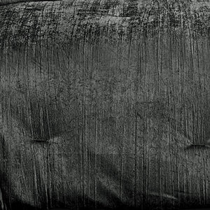 English Elm Turin Velvet 7-Piece Comforter Set Queen with Crinkle Texture, Decorative Pillows & Bed Skirt (Plush) Charcoal B340P342001