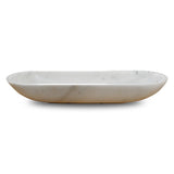 Lilys Nature White Marble Oval Bowl 8271