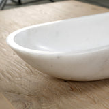 Lilys Nature White Marble Oval Bowl 8271