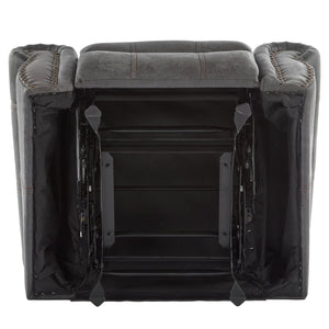 English Elm Christopher Knight Home® - 40.75" Wide Suede Manual Glider Recliner Chair with Rolled Arms, Microfiber Comfort & Infinite Positions Slate N763P264499E