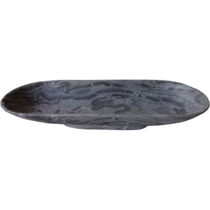 Lilys Natural Marble Oval Bowl Light Grey 8272