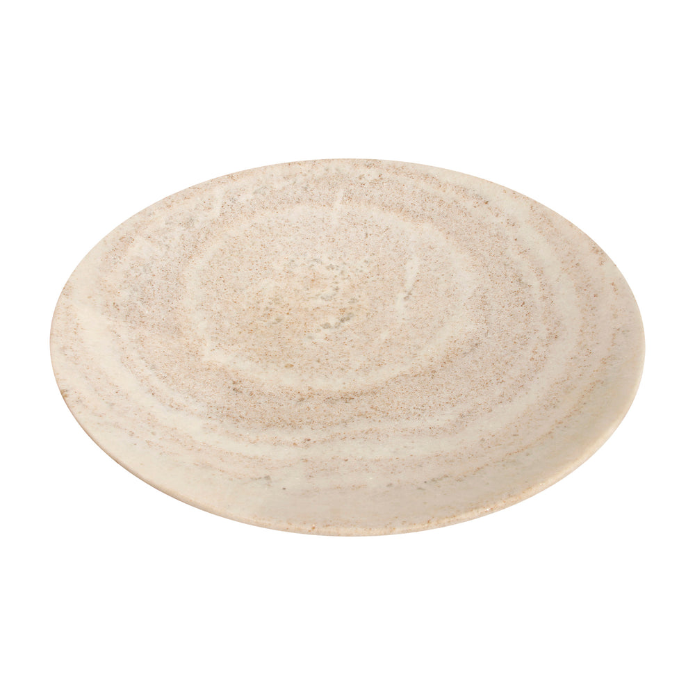 Lilys Natural Marble Round Plate 8273