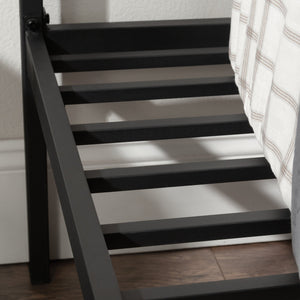 English Elm Queen Platform Bed with Headboard Black - Sturdy Metal Frame, Elevated Storage, Easy Assembly, Stylish Support B356P367792