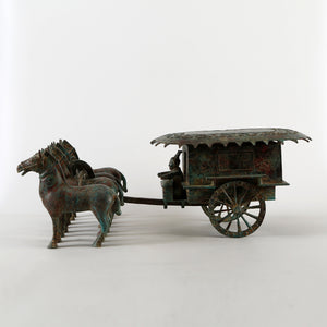 Lilys Bronze Green Horse-Drawn Carriage Vintage Finish 8274
