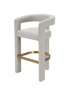 VIG Furniture Modrest Adam - Modern Beige Fabric + Brass Counter Chair VGMY-3713-26-BGE