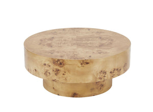 VIG Furniture Modrest August - Modern Burl Round Coffee Table VGMY-5377-R