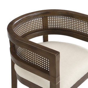 English Elm Christopher Knight Home® - Wood Upholstered Arm Counter Stools Set Of 2 - Beige & Walnut - Stylish Comfort For Your Kitchen N771P265580T