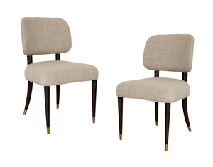 VIG Furniture Modrest Kathy - Modern Beige Fabric + Oak Dining Side Chair (Set of 2) VGMY-3750-SC-BGE