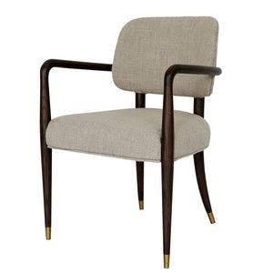 VIG Furniture Modrest Kathy - Modern Beige Fabric + Oak Dining Arm Chair VGMY-3750-H-AC-BGE