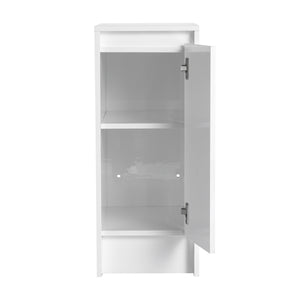 English Elm 12" Freestanding Bathroom Storage Cabinets with Soft-Close Door, Hidden Handle, Adjustable Shelves, Durable Finish W999P251808
