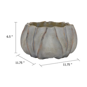 English Elm Kier Antique Gray Terracotta Planter Weathered Rustic Indoor Outdoor Patio Decor B056P417091