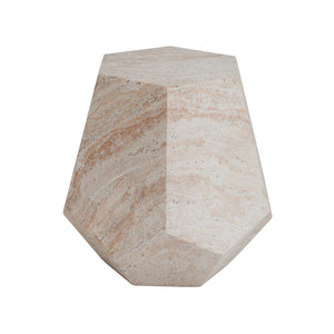 English Elm Christopher Knight Home® - Outdoor/Indoor Lightweight Concrete Side Table - Hexagonal Travertine Accent For Modern Spaces N773P253775Z