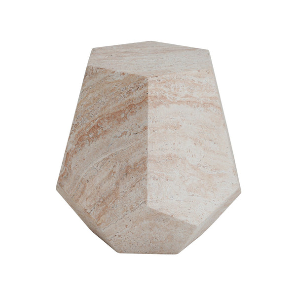 English Elm Christopher Knight Home® - Outdoor/Indoor Lightweight Concrete Side Table - Hexagonal Travertine Accent For Modern Spaces N773P253775Z