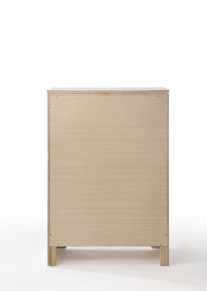 English Elm Naima Textured Finish Dresser with Felt-Lined Jewelry Drawer, Smooth Metal Glides & Silver Pulls White 57 L x 20 W x 37 H B2726P261241