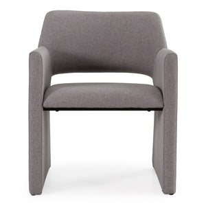 VIG Furniture Lasara Modern Fabric Arm Chair With Contoured Support, Metal Frame, Foam-Cotton Comfort, 31.7" H Grey Dining Chair VGDW-L-895-GRY