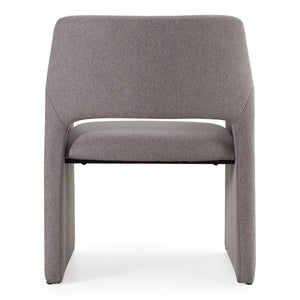 VIG Furniture Lasara Modern Fabric Arm Chair With Contoured Support, Metal Frame, Foam-Cotton Comfort, 31.7" H Grey Dining Chair VGDW-L-895-GRY