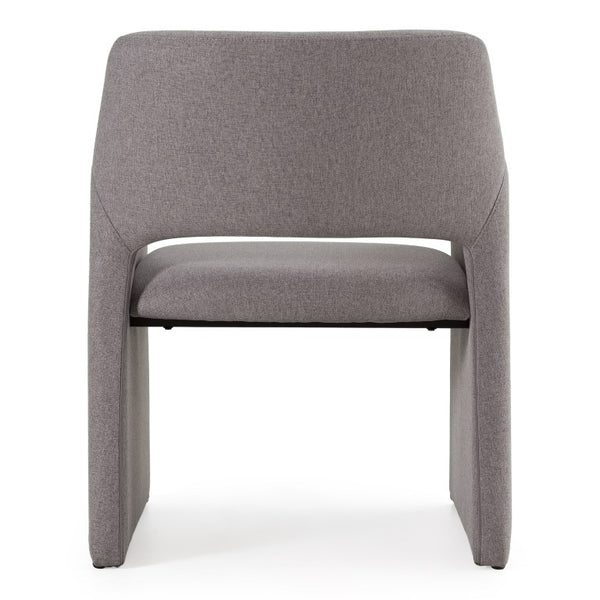 VIG Furniture Lasara Modern Fabric Arm Chair With Contoured Support, Metal Frame, Foam-Cotton Comfort, 31.7" H Grey Dining Chair VGDW-L-895-GRY