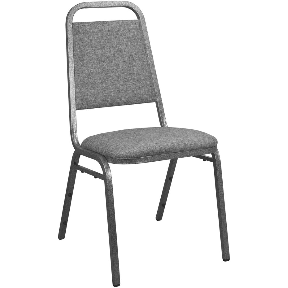 English Elm Lauren Charcoal Gray Fabric-Padded Stackable Chairs for Banquets, Events & Conference Rooms 827FABRIC-BCG-SB