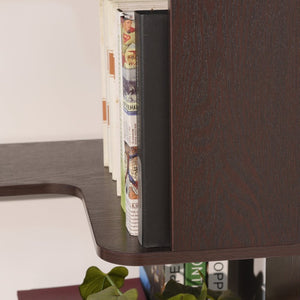 English Elm 90cm L-shaped Corner Bookcase Five Tier Mdf Open Shelving Unit for Any Room W2899P444160