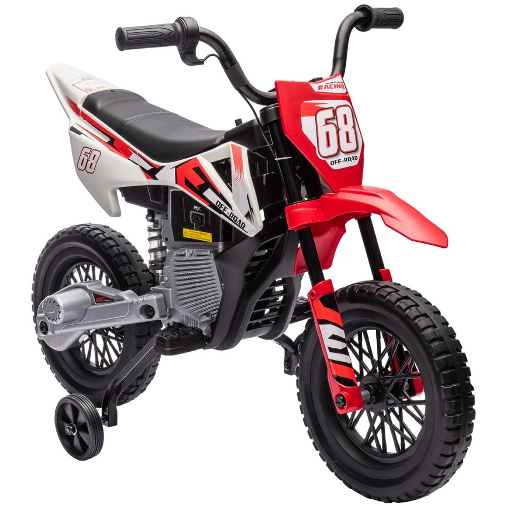 English Elm Qaba Vespa Licensed Retro Ride on Electric Motorbike for Toddlers with Fm Radio Red W2225P229726