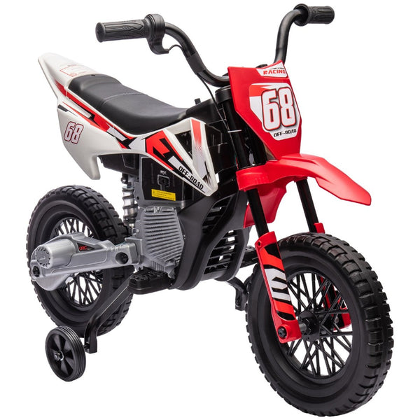 English Elm Qaba Vespa Licensed Retro Ride on Electric Motorbike for Toddlers with Fm Radio Red W2225P229726