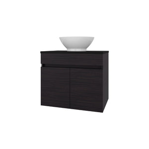 English Elm Wengue Bathroom Vanity - Stylish 2-Door Cabinet For Compact Spaces With Water-Resistant Finish B062P355534-GIGA