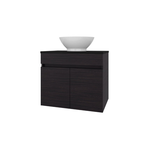 English Elm Wengue Bathroom Vanity - Stylish 2-Door Cabinet For Compact Spaces With Water-Resistant Finish B062P355534-GIGA