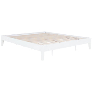 English Elm Hounslow White Eastern King Platform Bed - Elegant Low-Profile Design For Modern Bedrooms & Durability B062S01216