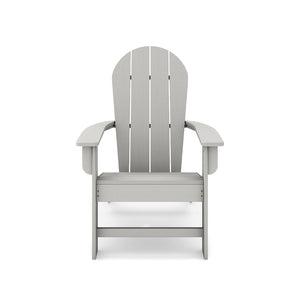 English Elm Adirondack Outdoor Chair Weatherproof Hdpe Fan Back Ergonomic Poolside Patio Lounger Dark Gray B195P198779