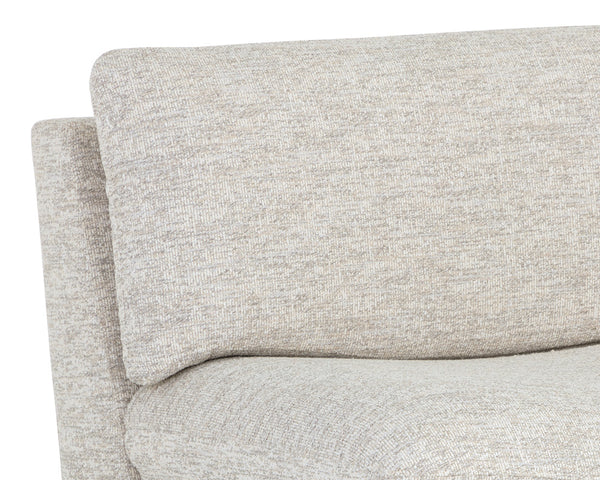 Sunpan Dallin Lounge Chair - Contemporary Design with Eye-Catching Shape and Fully Upholstered Legs Boho Oatmeal