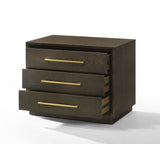 VIG Furniture Modrest Manhattan - Contemporary Cherry and Gold Nightstand VGMA-BR-127-NS-CRY