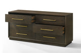 VIG Furniture Modrest Manhattan - Contemporary Cherry and Gold Dresser  VGMA-BR-127-DRS-CRY