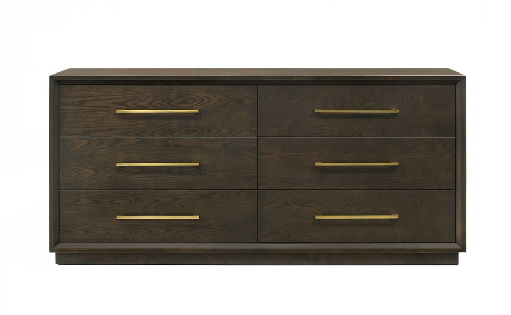 VIG Furniture Modrest Manhattan - Contemporary Cherry and Gold Dresser  VGMA-BR-127-DRS-CRY