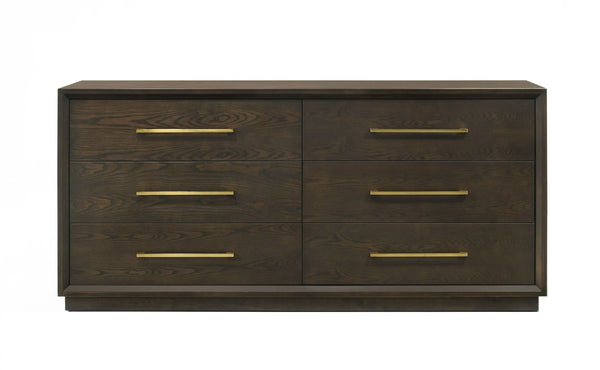 VIG Furniture Modrest Manhattan - Contemporary Cherry and Gold Dresser  VGMA-BR-127-DRS-CRY