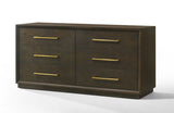 VIG Furniture Modrest Manhattan - Contemporary Cherry and Gold Dresser  VGMA-BR-127-DRS-CRY