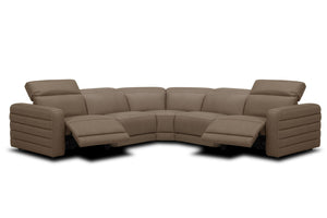 Vig Furniture Divani Casa Bianca - Stylish Beige Sectional Sofa With 3 Cozy Recliners For Ultimate Comfort Beige  Vgkv-km.6361-sect-mocha