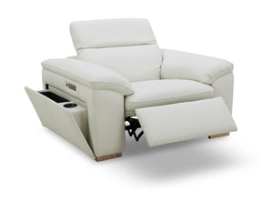 Vig Furniture Divani Casa Gregory - Stylish Off-white Leather Recliner Lounge Chair For Ultimate Comfort And Relaxation Off,White  Vgkv-km.6368-chr-off