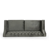 Christopher Knight Home® - Noble House - Knouff Modern Glam Tufted Velvet 3 Seater Sofa