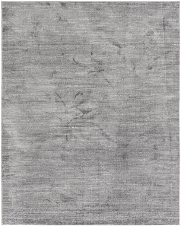 Unique Loom Finsbury Kate Machine Made Solid Rug Gray, Ivory 7' 10" x 10' 0"