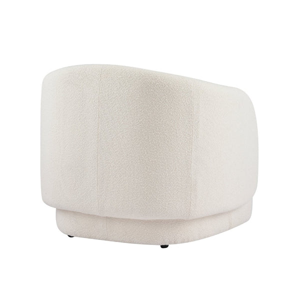 English Elm Amanda Sculptural Boucle Accent Chair Plush Cream Upholstery for Modern Living Spaces N767P381615B