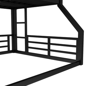 English Elm Twin Metal Triple Bunk Bed - Stylish Space-Saving Design With Safety Guardrails & Noise Reduction Features W1580S00169-GIGA